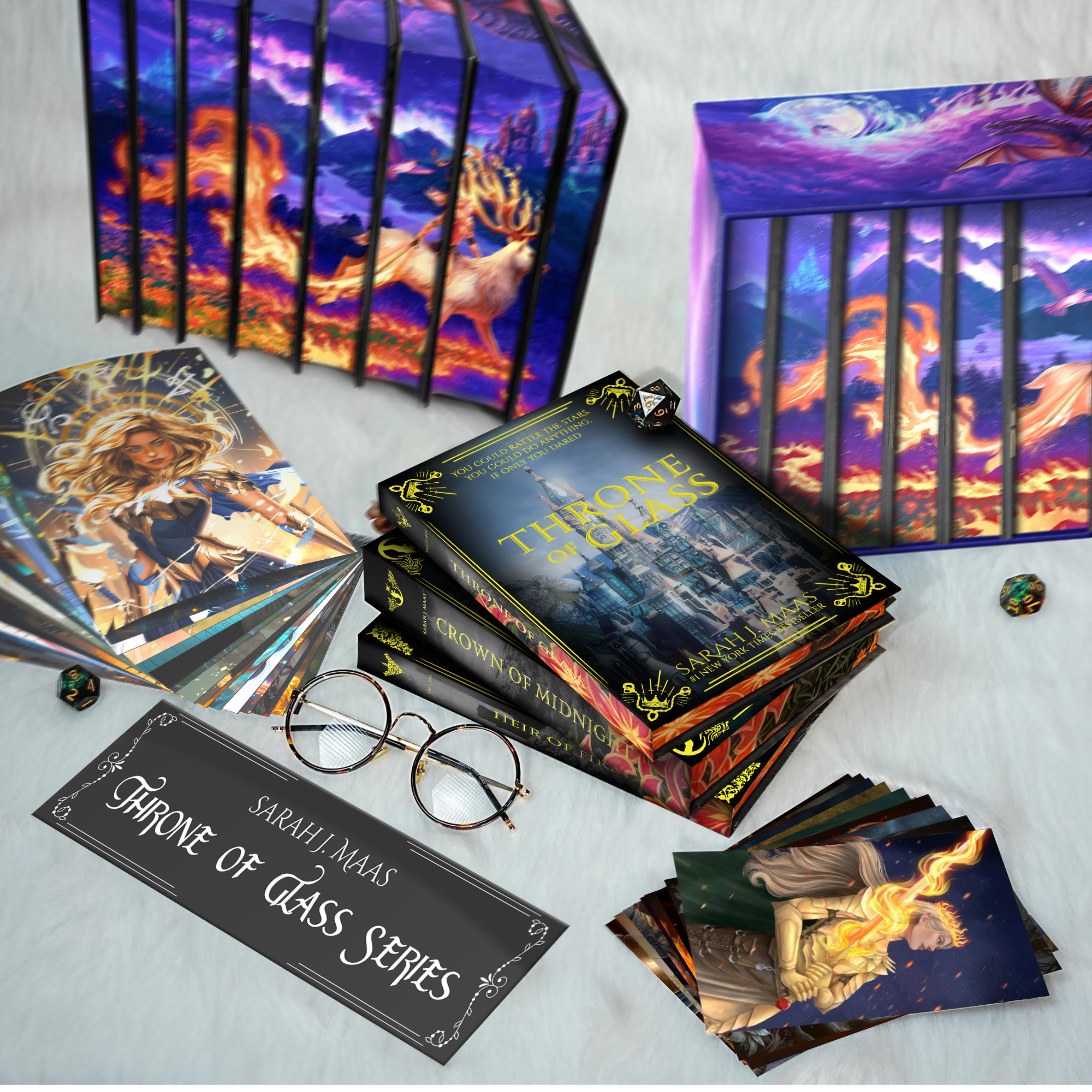 TOG LEGACY (Locations Dust Jackets) by Sarah J. Maas - Throne of Glass Special Edition Box Set