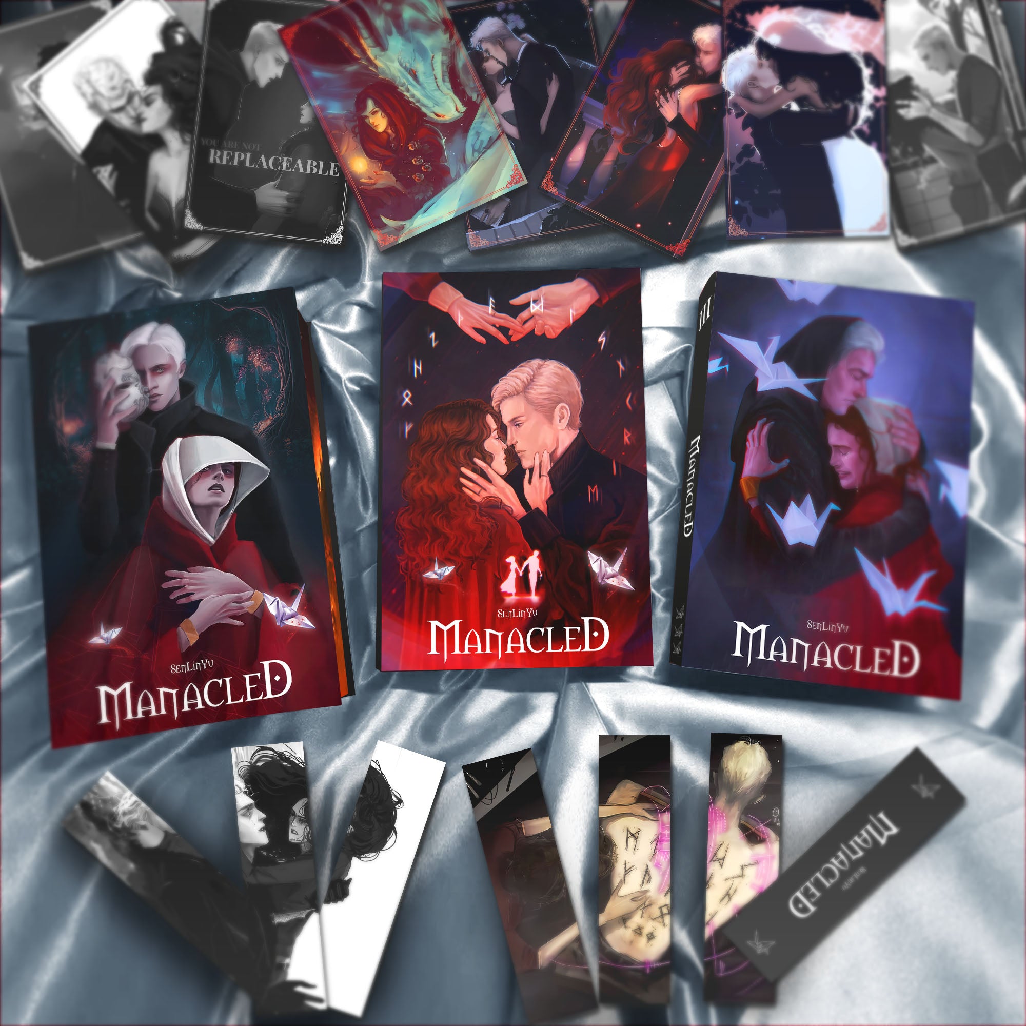 Manacled Book – Complete 3-Book Set by Senlinyu | Collector’s Fanfiction Edition | Posters & Bookmarks Included