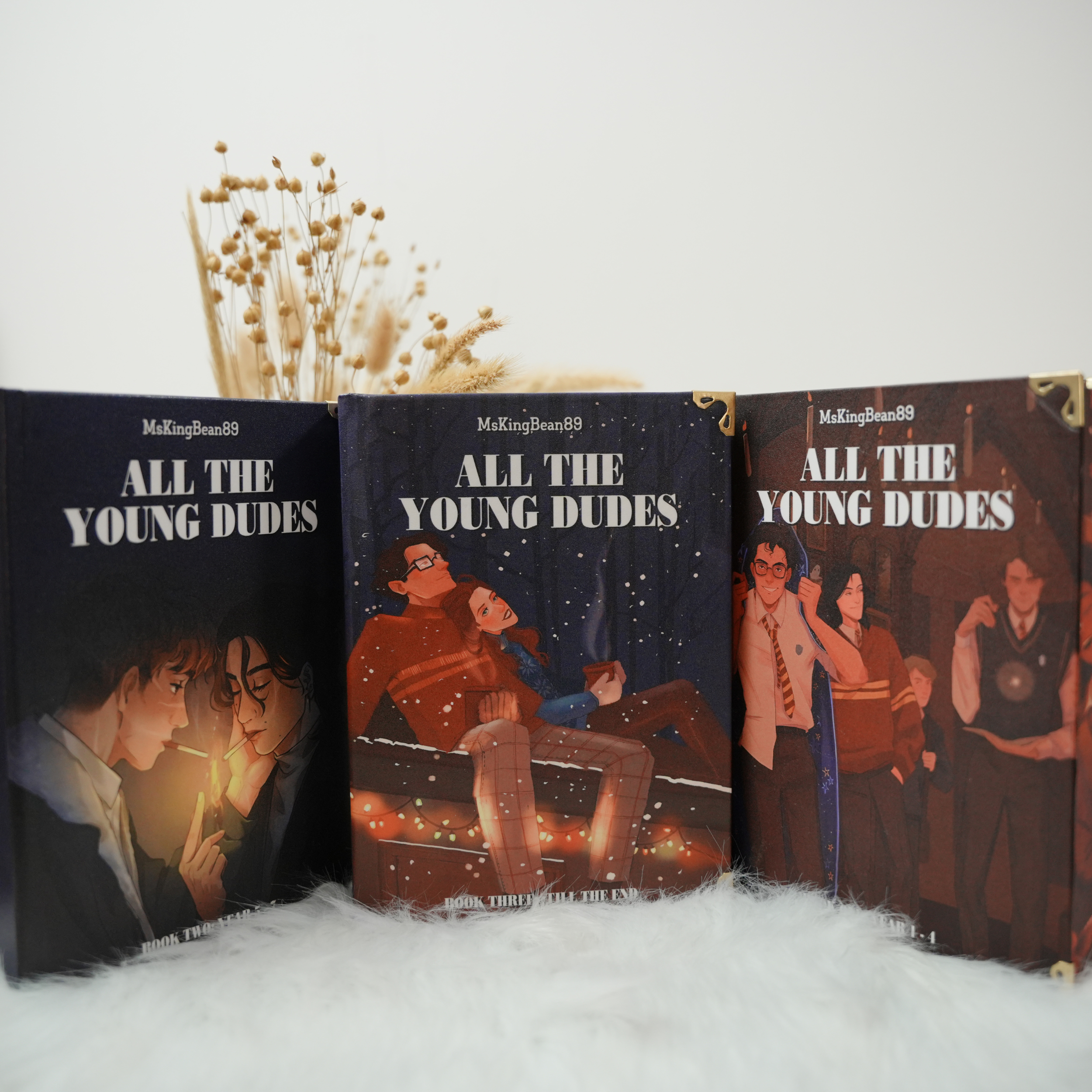 All The Young Dudes Book Set – 3 Hardcover Volumes by MsKingBean89 | Edge Painted Collector’s Edition with Posters & Box
