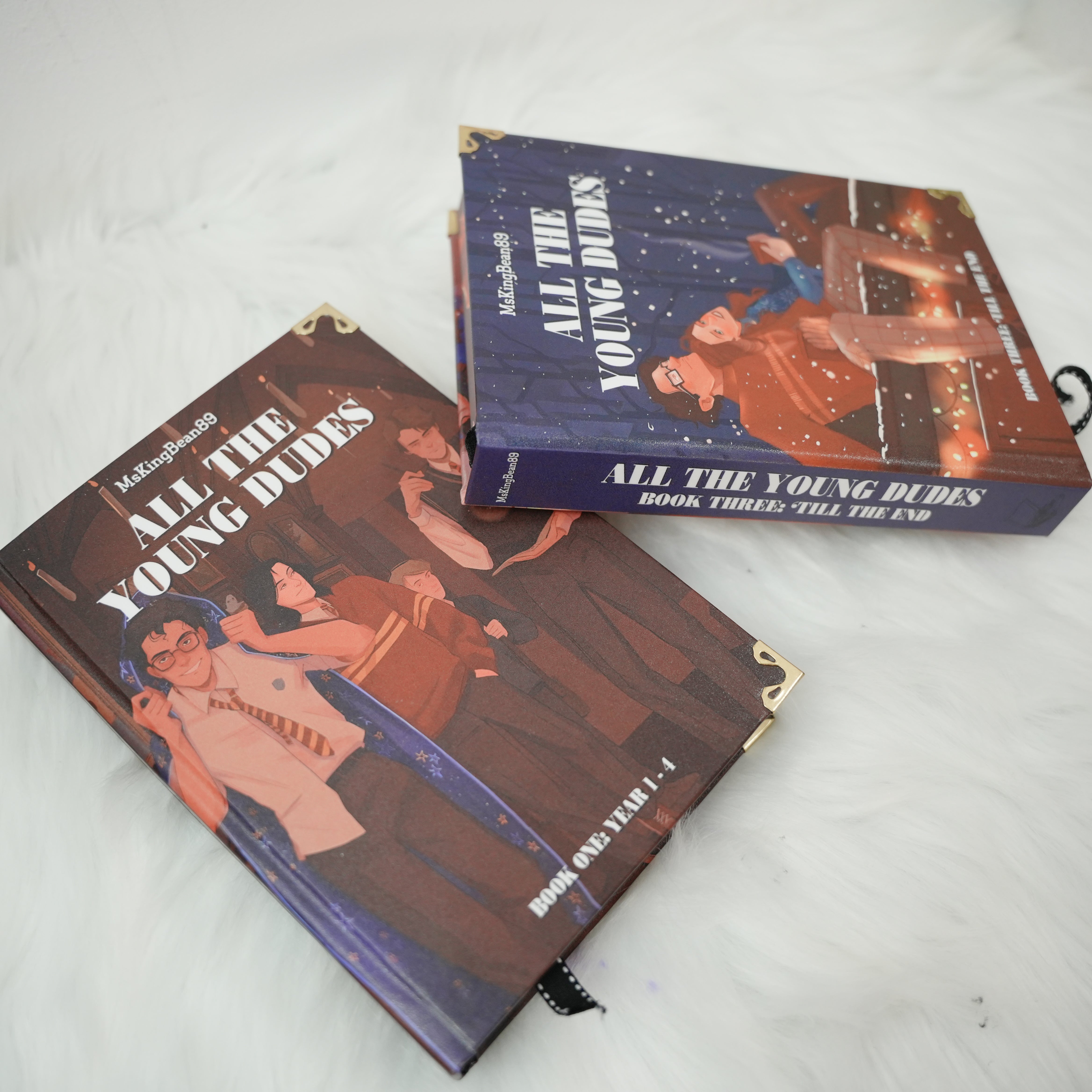 All The Young Dudes Book Set – 3 Hardcover Volumes by MsKingBean89 | Edge Painted Collector’s Edition with Posters & Box